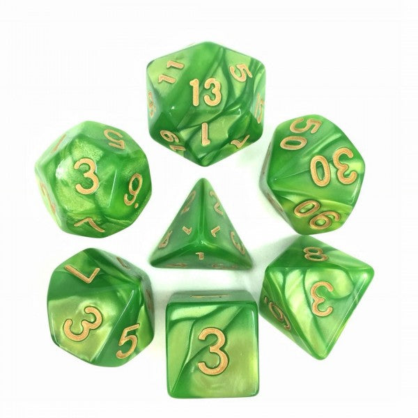 Set 7 Dados Avocado Green